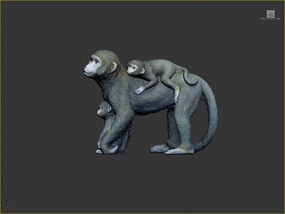 Monkey Cartoon Monkey Anime Monkey Stylized Monkey Fantasy Style Monkey Toy 3d model