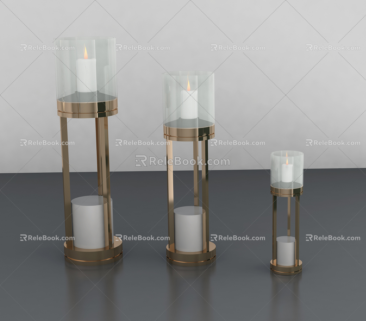 Modern candlestick jewelry 3d model