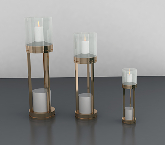 Modern candlestick jewelry 3d model