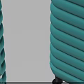 Light Blue Hard Shell Suitcases With Vertical Stripes Retractable Handles And Wheels 3d model