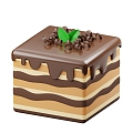 Modern Cake Bread Food Cartoon Cake 3d model