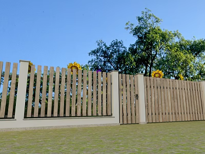 Railing, fence, guardrail, pastoral railing guardrail, fence 3d model