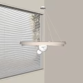Cream Wind Chandelier Combination Double Layer Chandelier Art Chandelier Linear Chandelier Decorative Chandelier 3d model