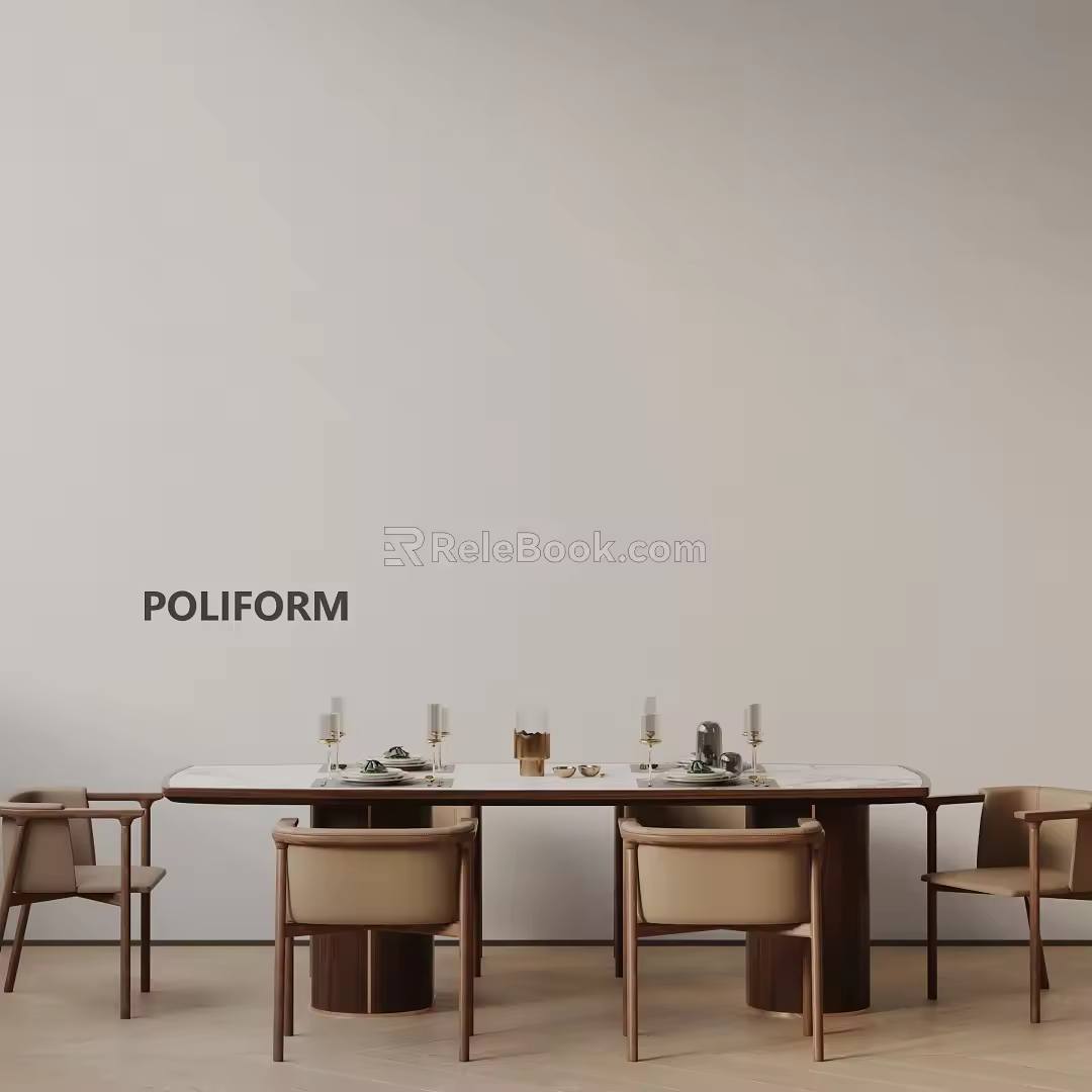 Modern table combination 3d model
