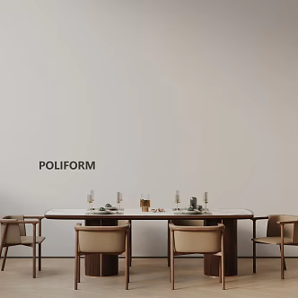 Modern table combination 3d model