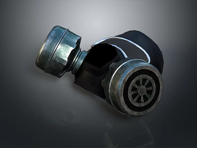 Military Weapon Device With Metallic Construction And Intricate Circular Gear Details 3d model