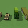 3D Model Of Various Functional Military Vehicles