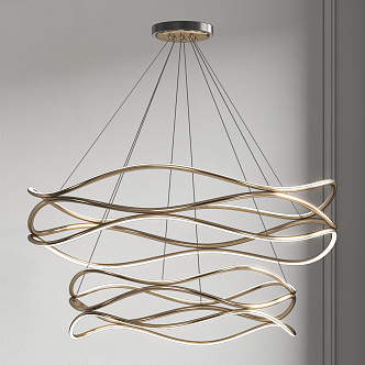 Modern chandelier combination 3d model