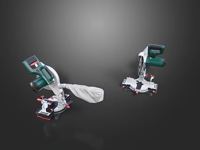 Industrial Band Saws With Green And White Design Adjustable Arm And Stable Base 3d model