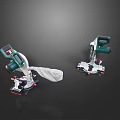 Industrial Band Saws With Green And White Design Adjustable Arm And Stable Base