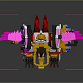 Colorful Transformers Robot Toy With Yellow Red Blue Design And Weapons
