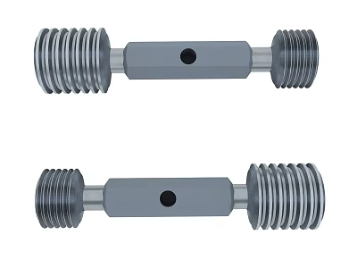 High Quality Hardware Tools Threaded Shafts With Central Holes And Metal Ends 3d model