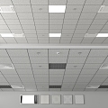 Modern Aluminum Gusset Ceiling Integrated Ceiling Mineral Cotton Board Ceiling Aluminum Gusset Ceiling 3d model