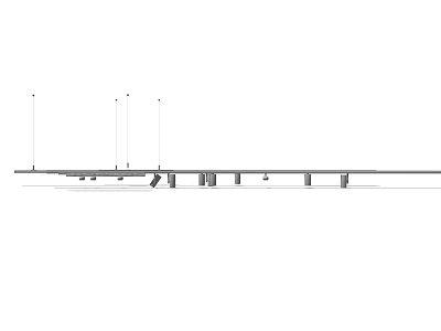 Downlights and Spotlights Modern Interior Ceiling Lighting with Recessed Installation Design 3d model