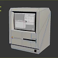 Vintage Macintosh Computer With White Case Screen Display Apple Logo And Floppy Disk Drive 3d model