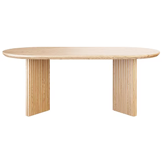 Dale Italia Minimalist Dining Table Log Dining Table Solid Wood Dining Table Italian Long Dining Table Nordic Dining Table 3d model