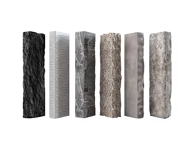 Modern Stone Modern Strip Stone 3d model