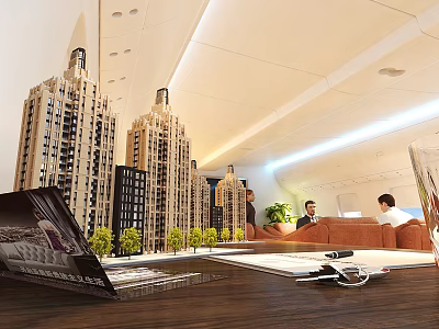 Modern Open Kitchen Interior Design With Island Counter And Stainless Steel Appliances 3d model