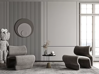 Modern leisure sofa combination leisure chair 3d model