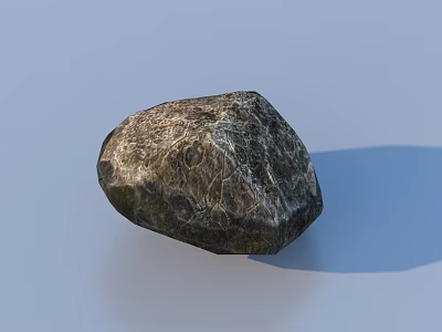 Natural Rough Textured Stone Decorative Household Item For Living Space 3d model