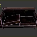 Worn Vintage Sofa With Torn Upholstery Stained Fabric And Open Cushion