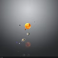 Detailed Solar System Visualization With Planets Orbits Around Bright Sun In Space 3d model