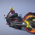 Modern toy stylized sci-fi hovercraft 3d model