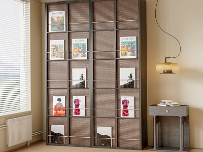 Quiet bookcase in ancient bookcase model