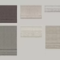 Roman curtain folding curtain hardware window curtain fabric 3d model