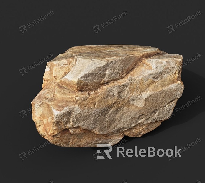 Stone Rock Block Natural Landscape model