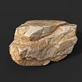 Stone Rock Block Natural Landscape 3d model