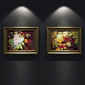 European oil painting decorative painting 3d model