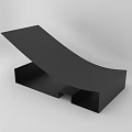 Modern Minimalist Lounge Chair With Curved Seat And Geometric Base Design