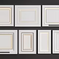 White Ceiling Decorative Designs With Various Frame Patterns And Trim Styles 3d model