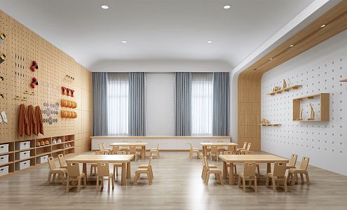 Modern Handicraft Room Kindergarten Handicraft Room 3d model