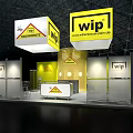 WIP Wilhelm Hirtz Yellow And White Exhibition Booth With Logo Signage And Display Design