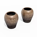 Old pottery jars, jars, old objects 3d model