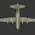 Space Themed Aircraft Model With Camouflage Paint Four Propellers And Wing Markings