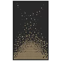 Modern Black Room Divider Featuring Golden Dot Pattern For Interior Design 3d model