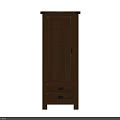 Wooden Display Cabinet with Glass Door and Drawer for Home