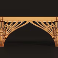 Intricately Carved Wooden Door Arch With Classic Design And Symmetrical Decorative Patterns