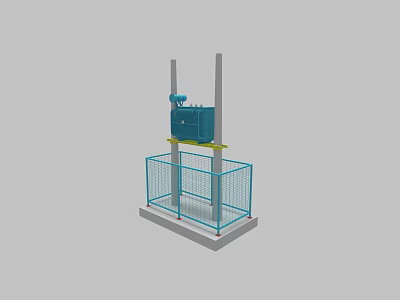 Modern Industrial LOFT Equipment Dry Type Transformer 3d model