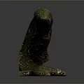 Decorative Green C Shaped Animal Sculpture With Spotted Surface And Holes