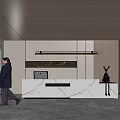 Company Front Desk Front Desk Reception Area Front Desk Background Wall Front Desk 3d model