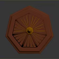 Classic Red Wooden Birdcage With Golden Finial For Pet Bird Habitat