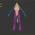 Shark Themed Game Movie Character Muscular Humanoid With Silver Skin White Torso And Clawed Feet
