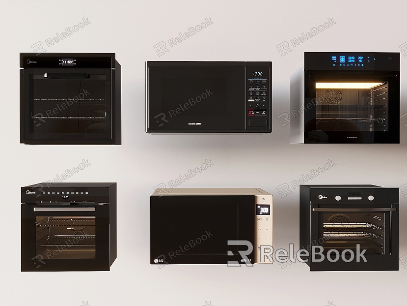 Modern Microwave Oven Kitchen Appliances Smart Appliances model