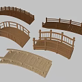 Wooden Landscape Bridges With Various Designs And Decorative Railings For Gardens