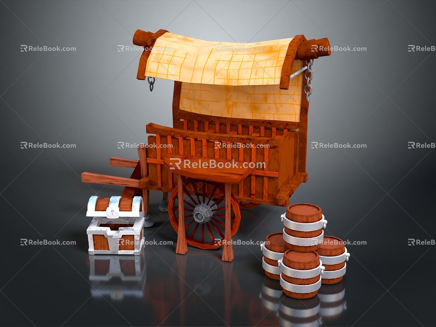 Modern carriage rickshaw box 3d model