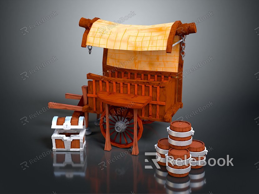 Modern carriage rickshaw box model